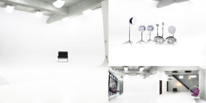 天井高の白ホリゾント撮影スタジオ